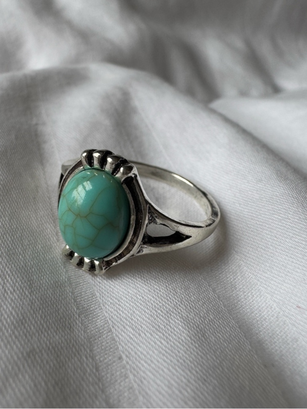 Vintage Sterling Silver Turquoise Ring